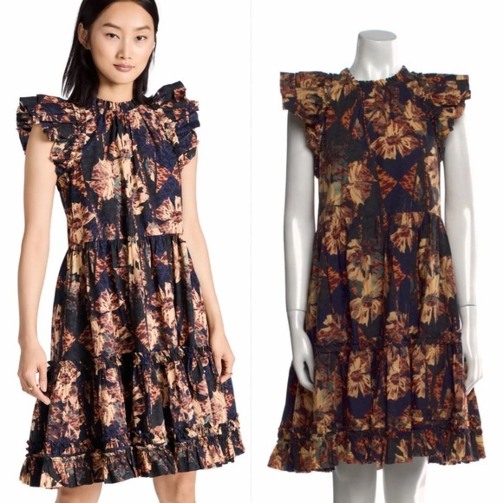 Ulla Johnson Joan Lupine Floral Dress